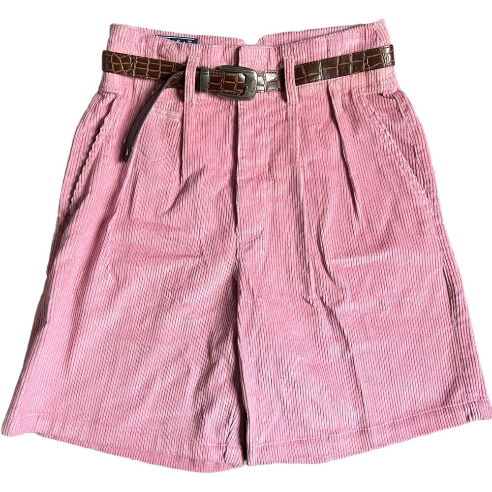 Pink Shorts High Waist Medium Best American Vintage Pink Corduroy Short 9/10